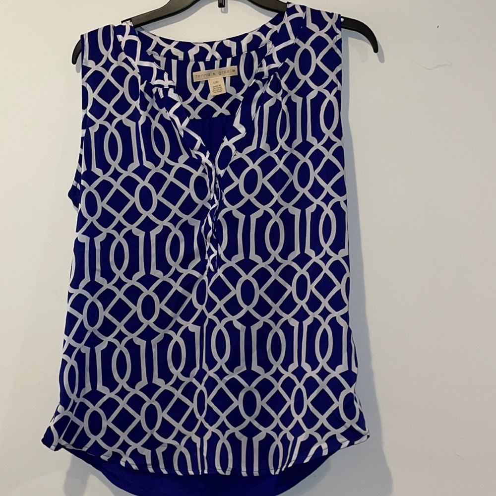 Geo print blouse